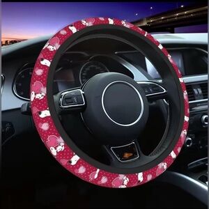 Cute Pink Heart Pattern Steering Wheel Cover
